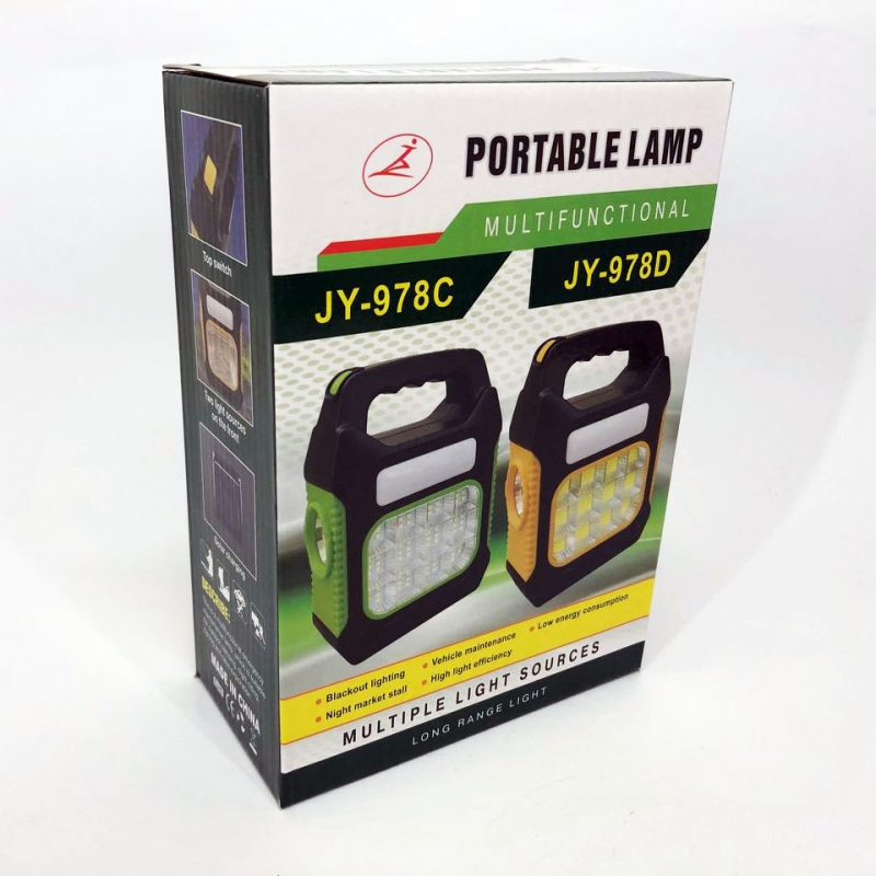 Ліхтар переносний JY-978D-LED+12COB power bank світлодіодний прожектор Green (tf5090) - фото 16