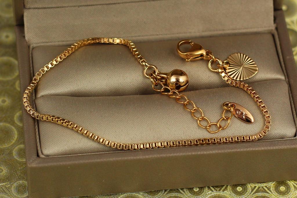 Браслет Xuping Jewelry венецианка 17 см 1,5 мм Золотистый (2629124992) Браслет Xuping Jewelry венецианка 17 см 1,5 мм Золотистый (2629124992)