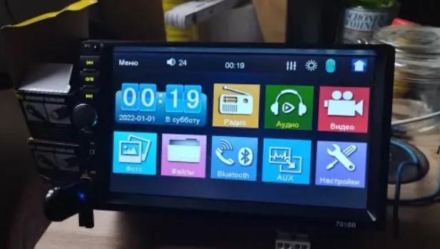 Автомагнитола сенсорная Acodo 2Din 7018B MP5-плеер/7"/Bluetooth/USB/TF/FM - фото 3