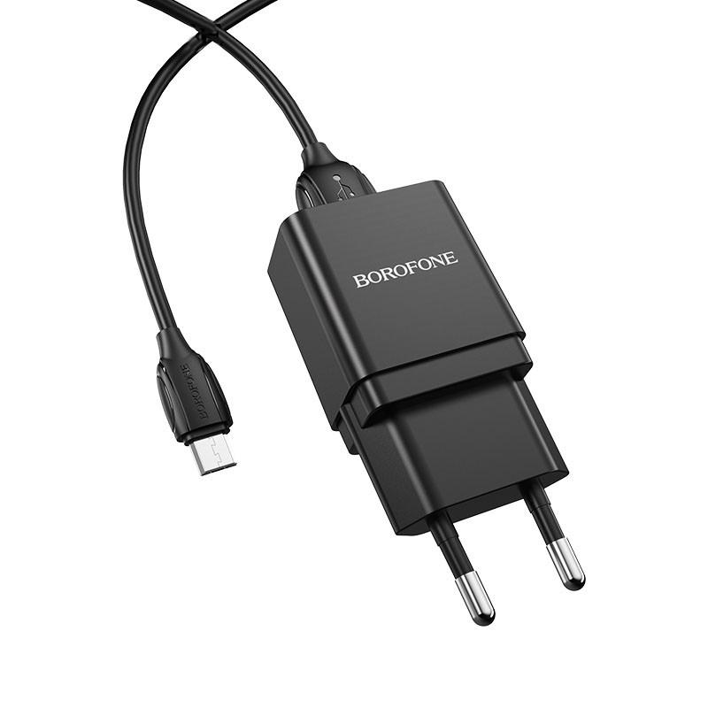 СЗУ + кабель micro USB Borofone BA19A Black