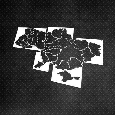 Трафарет многоразовый DFA Карта Украины для штукатурки и краски (X00048)