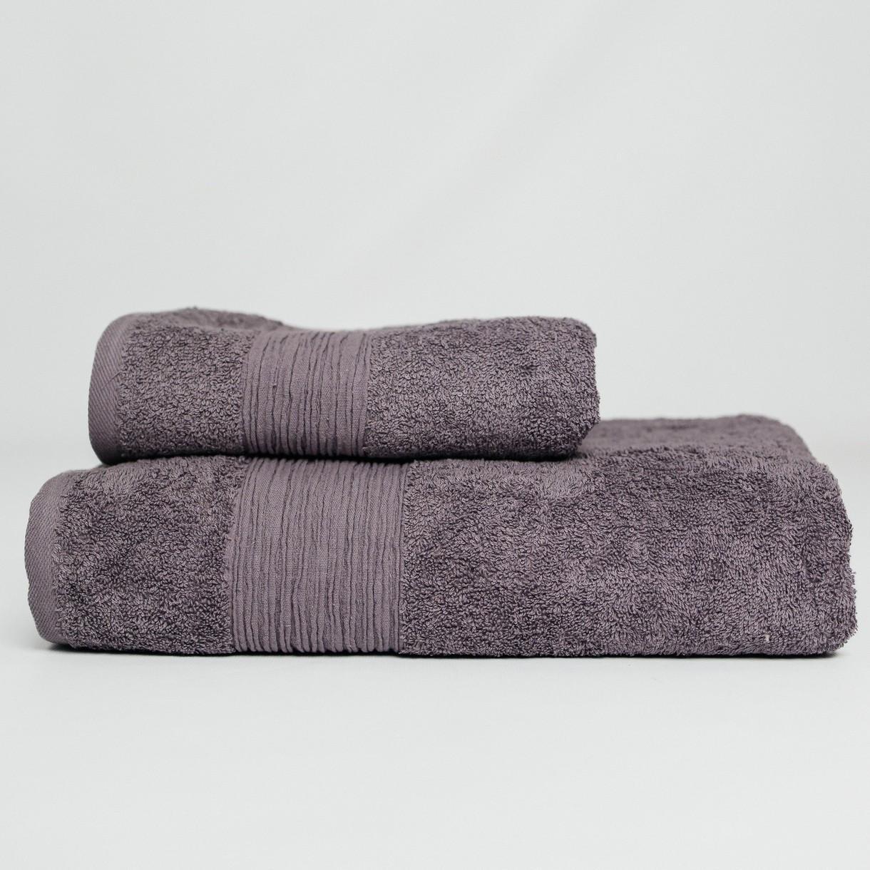 Набір рушників махрових LeLIT 50х90/70х140 см Сірий (8060)