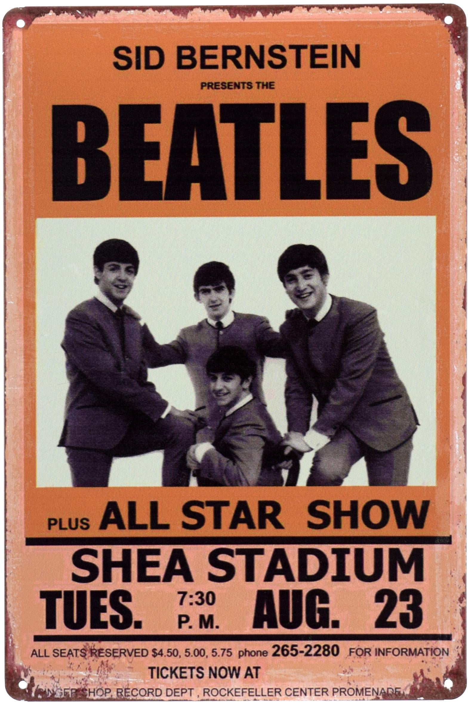 Табличка металлическая The Beatles Звездное Шоу/The Beatles All Star Show 20x30 см