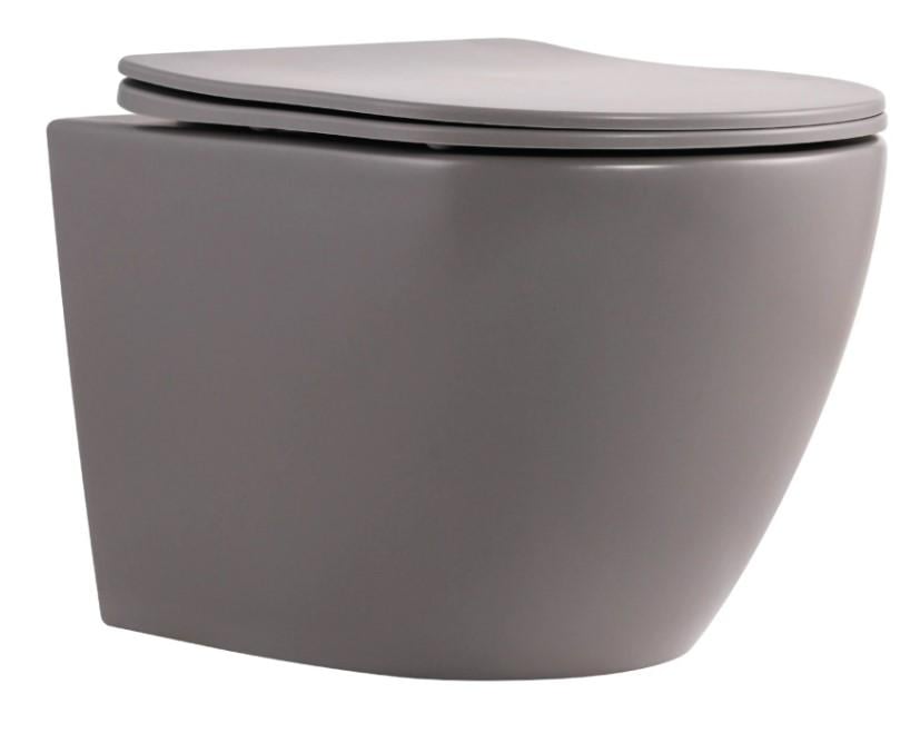 Унитаз подвесной Qtap Robin Ultra Quiet с сиденьем Slim Duroplast/Soft-close/Quick relase (QT13332381АSSG)