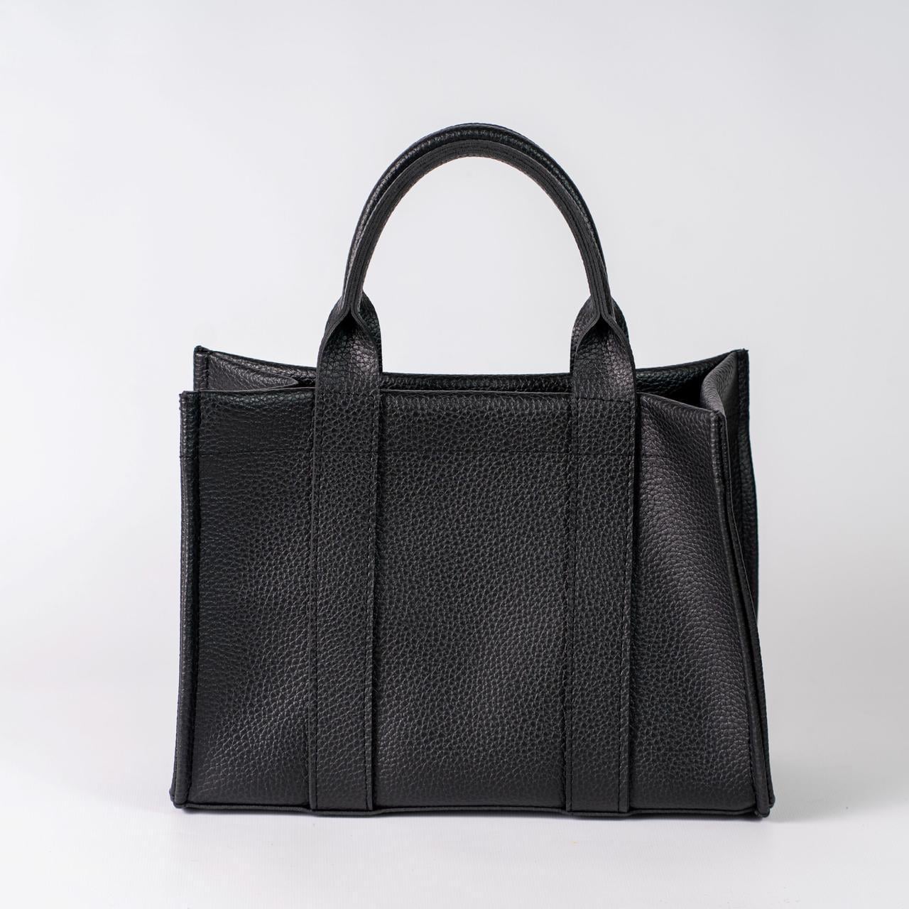 Сумка-шопер жіноча Next Level Bags з екошкіри 28х10х21 см Чорний (01-3924)