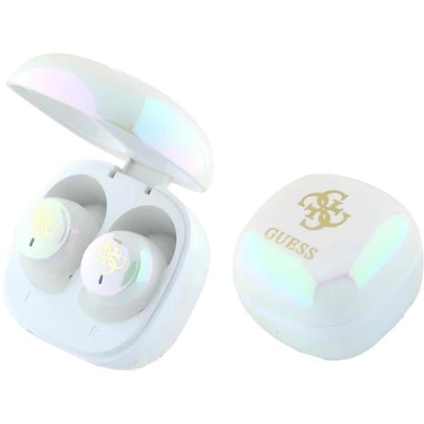 Навушники Guess Bluetooth TWS та док-станція Iridescent 4G White (33758634)