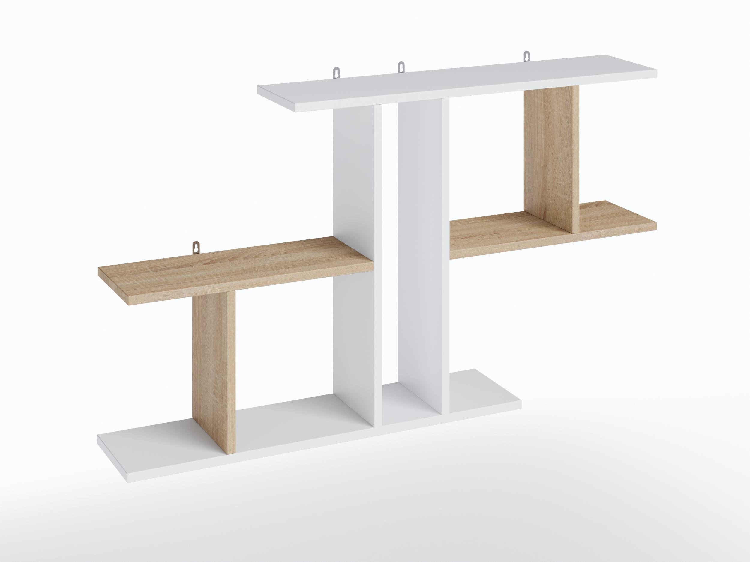 Навісна поличка Moreli T-8 Ш1048/В600/Г180 Білий/Дуб сонома