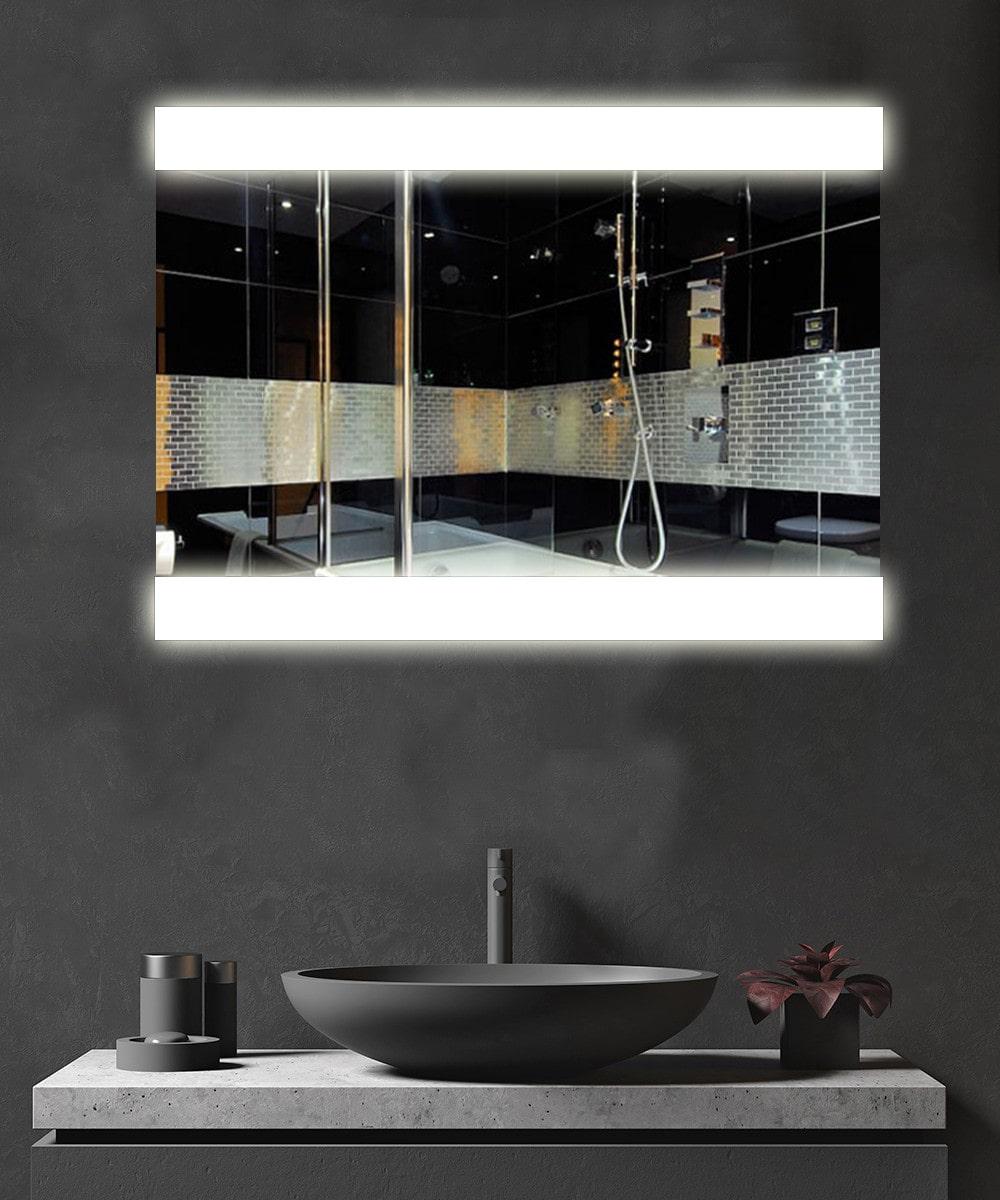 Зеркало с LED подсветкой сверху и снизу ML-27 40x60 см