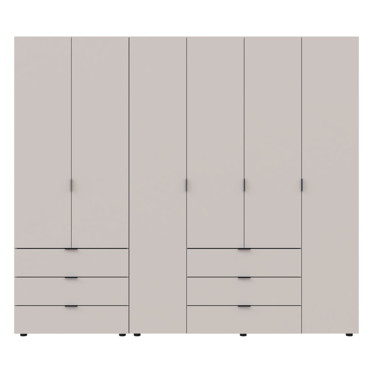 Комплект шаф для одягу Doros Гелар 232,5х49,5х203,4 см 2 шт. Кашемір (DRS-011240)