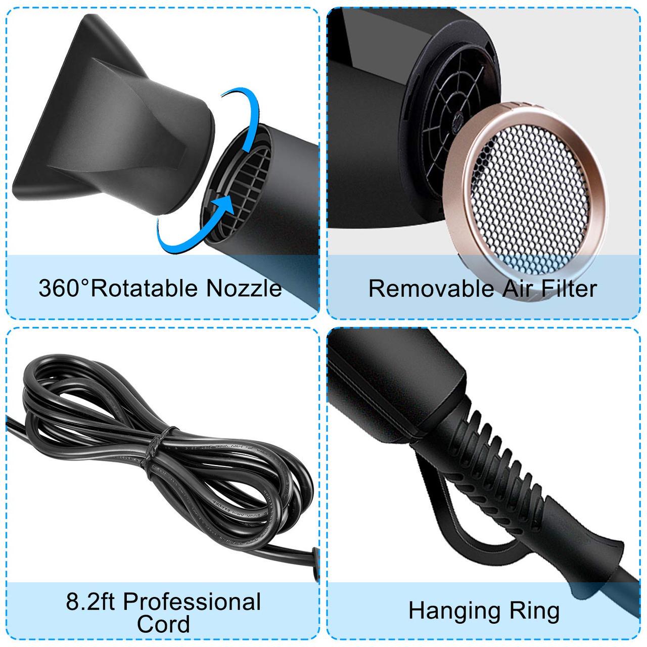 Фен ионный Confu KF-5903 керамический 2300 Вт - фото 3 Фен ионный Confu KF-5903 керамический 2300 Вт - фото 3