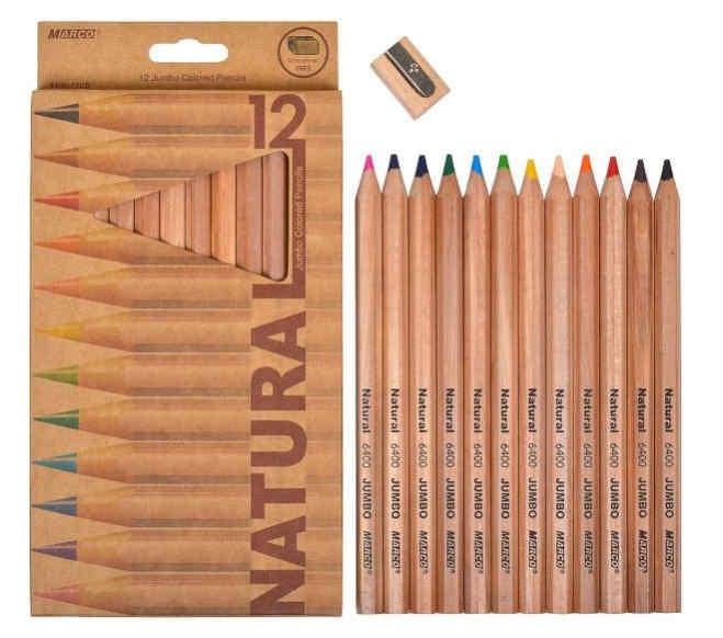 Олівці кольорові Marco Natural Jumbo 12 кольорів