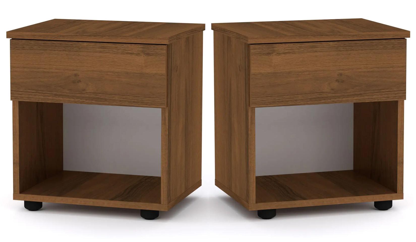 Тумба приліжкова комплект 2 шт. Компаніт ПКТ-8 Горіх еко (26655990)