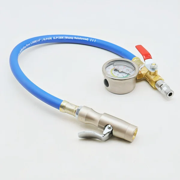 Шланг підкачування коліс з манометром для точного вимірювання та регулювання оптимального тиску (J00169) - фото 5 Шланг підкачування коліс з манометром для точного вимірювання та регулювання оптимального тиску (J00169) - фото 5