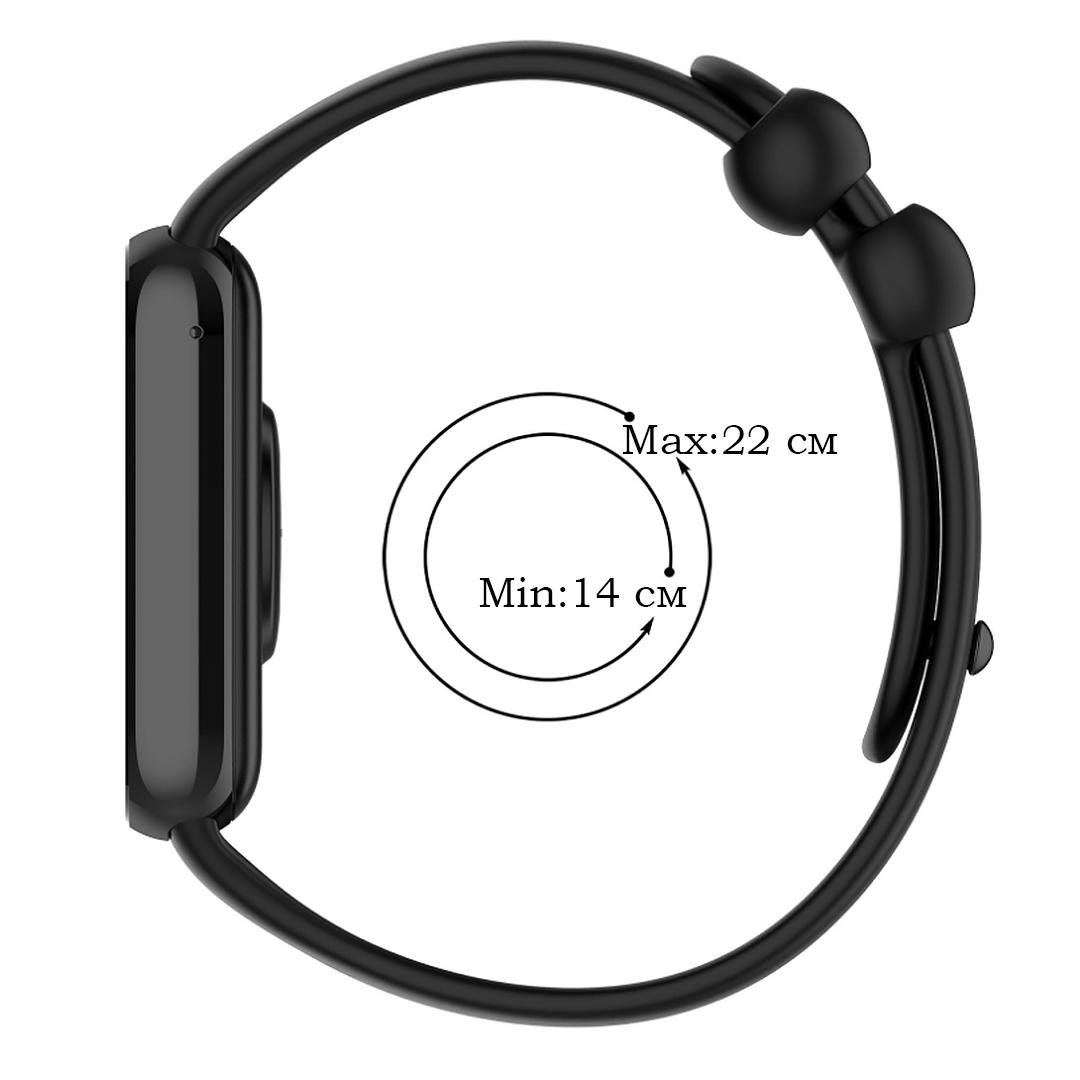 Ремешок силиконовый HMU для Xiaomi Smart Band 8 Pro Черный (ECR_8317) - фото 5