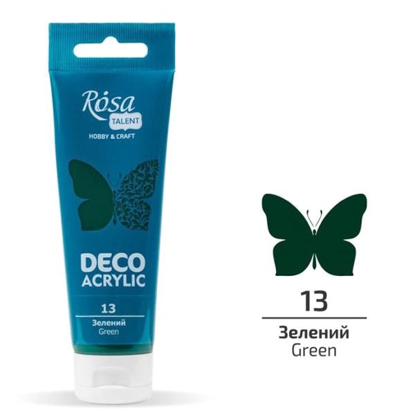 Акрилова фарба для декору ROSA Talent 13 75 мл Зелений матовий (322213) - фото 1 Акрилова фарба для декору ROSA Talent 13 75 мл Зелений матовий (322213) - фото 1