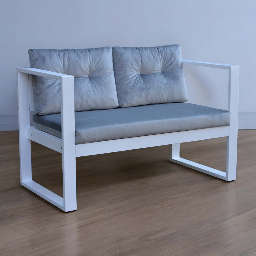 Диван WLS D11 клен в стиле лофт Светло-серый (D-11/L/110/1/K/2/12/P) - фото 2