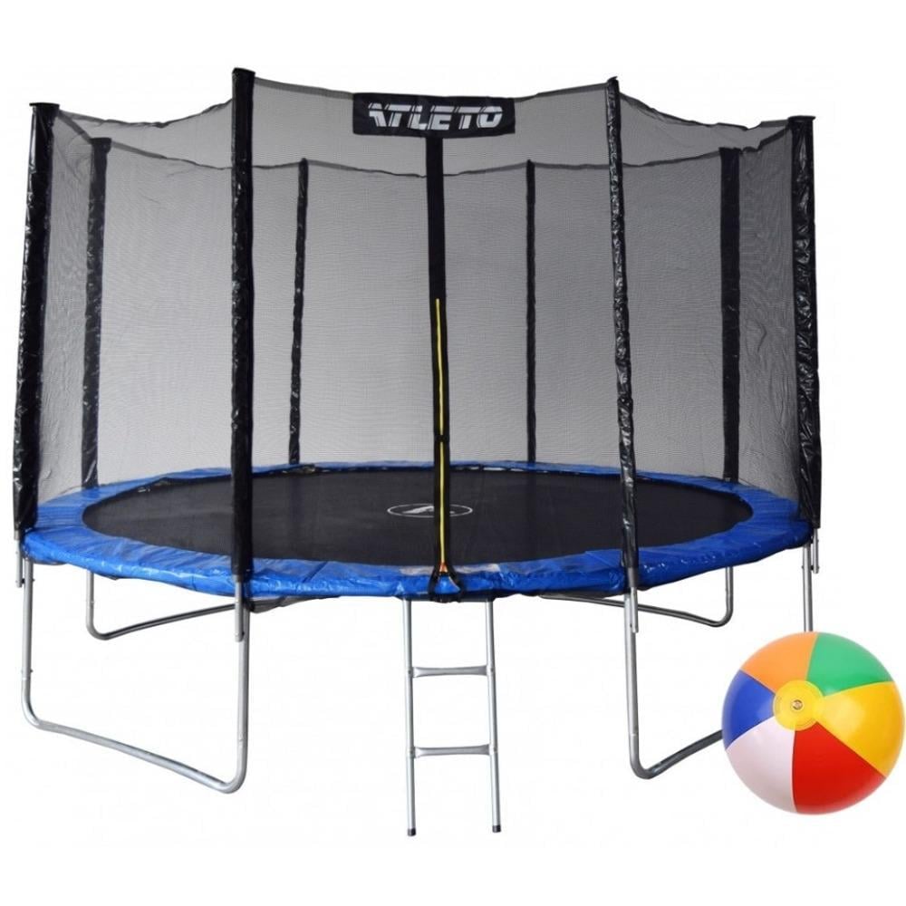 Батут детский Atleto 374 см с внешней сеткой и лесенкой (29-76-20001200)