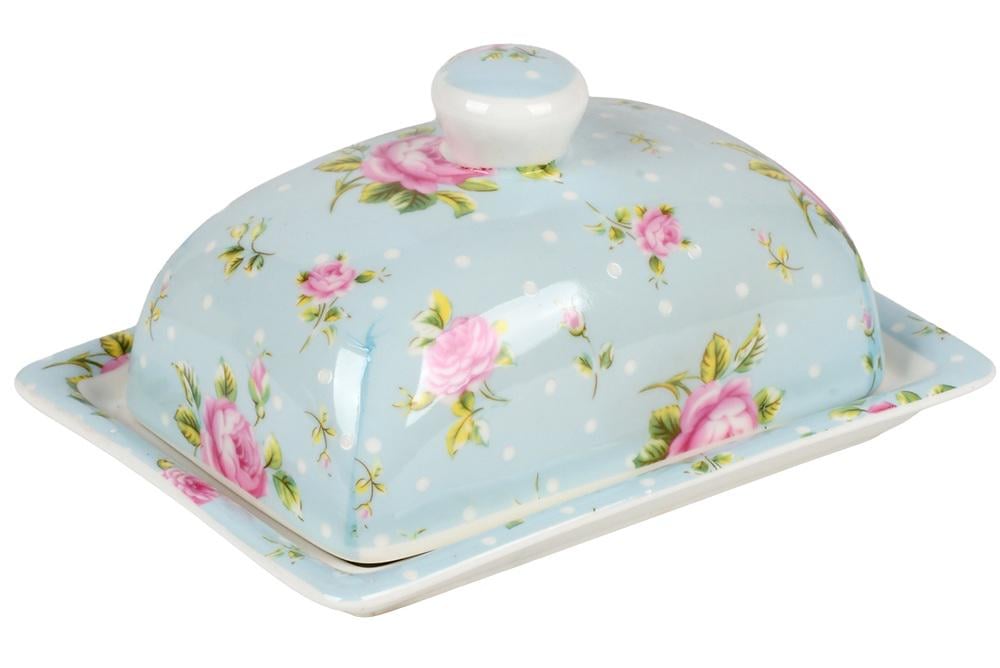 Маслянка порцелянова Vintage Charm з кришкою 18,5х13,5 см