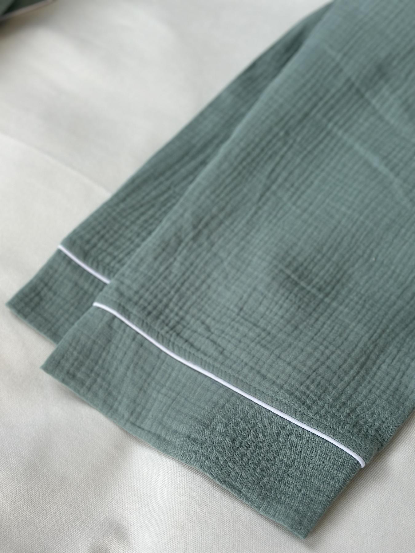 Брюки женские COSY муслиновые пижамные L Эвкалиптовый (VIMUЕ0400) - фото 4 Брюки женские COSY муслиновые пижамные L Эвкалиптовый (VIMUЕ0400) - фото 4