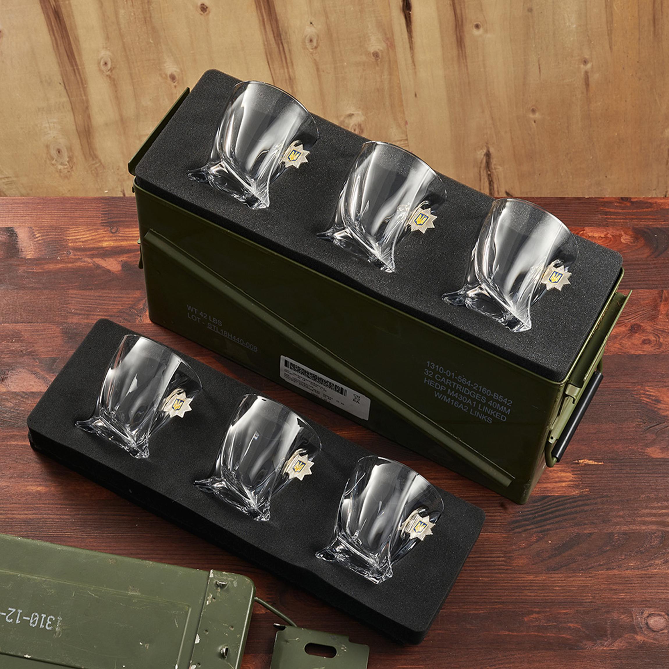 Набор VSKLO БК большой хрустальные стаканы Полиция (28919323)