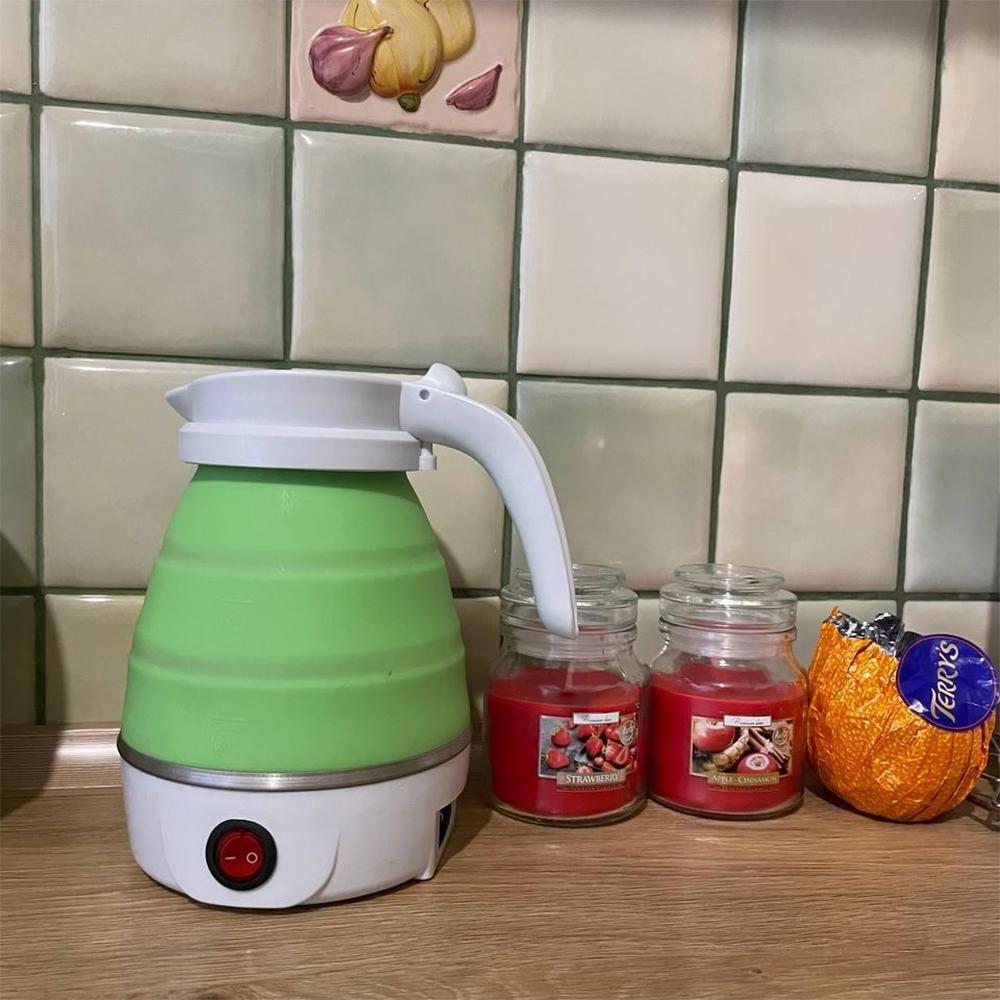 Чайник електричний дорожній 600 W 600 мл Зелений - фото 4 Чайник електричний дорожній 600 W 600 мл Зелений - фото 4