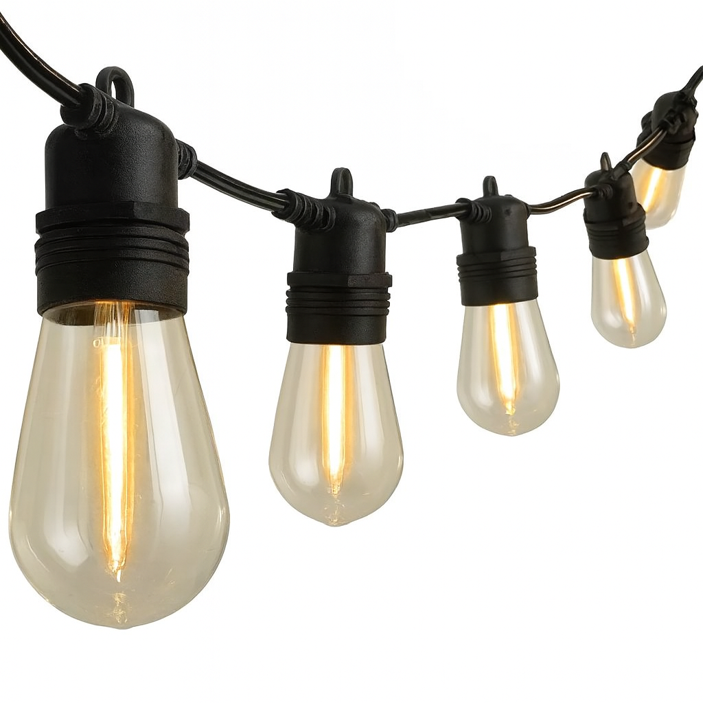 Гирлянда светодиодная уличная 10 ламп 5 м Черный (31153178) Гирлянда светодиодная уличная 10 ламп 5 м Черный (31153178)