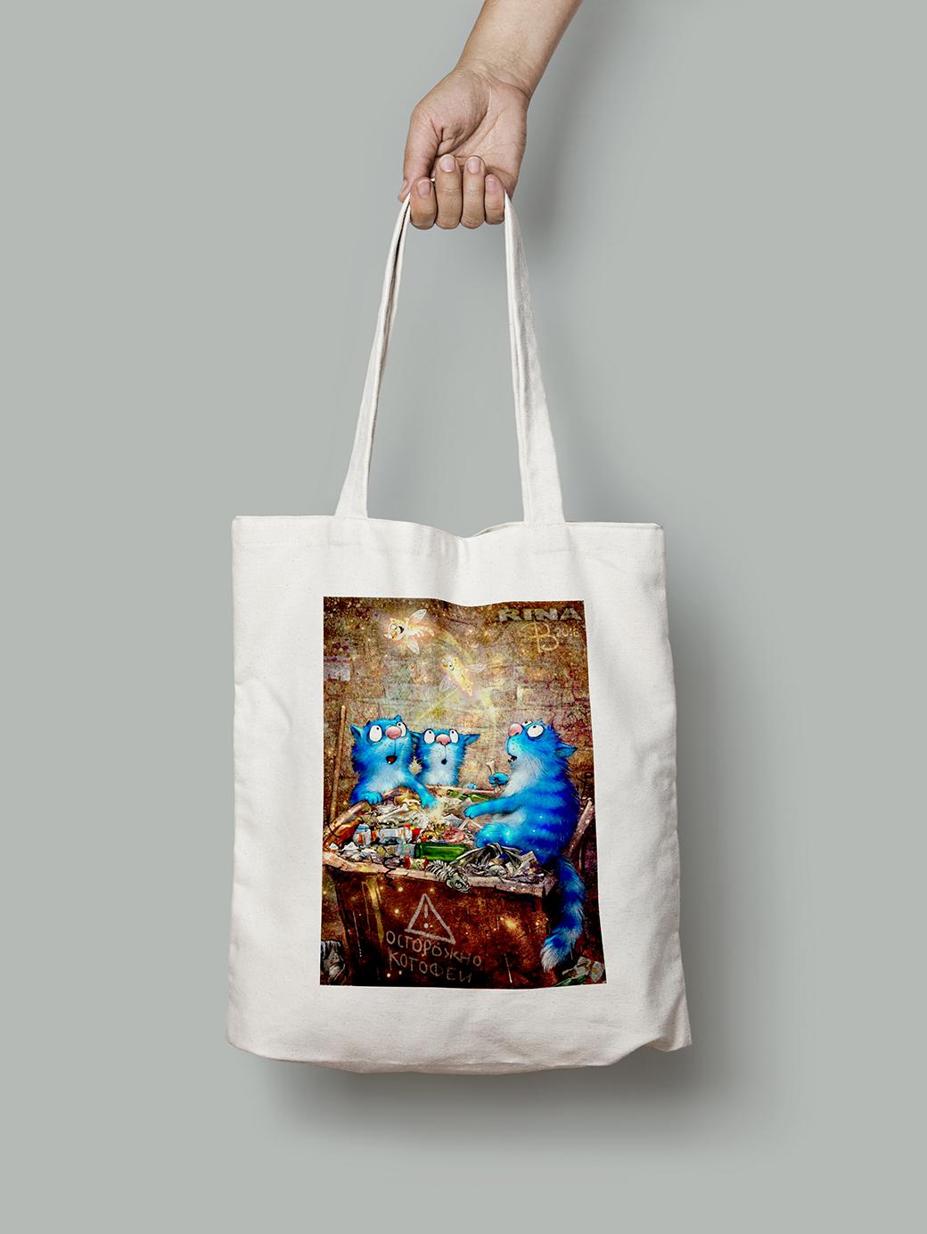 Эко-сумка Осторожно котофеи!!! шопер (rinaz_20162225015_Bag)