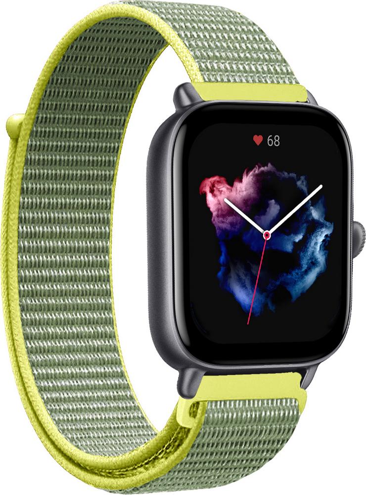 Ремешок нейлоновый Sport Loop для Amazfit GTS 3 Gray/Yellow (15119-63)