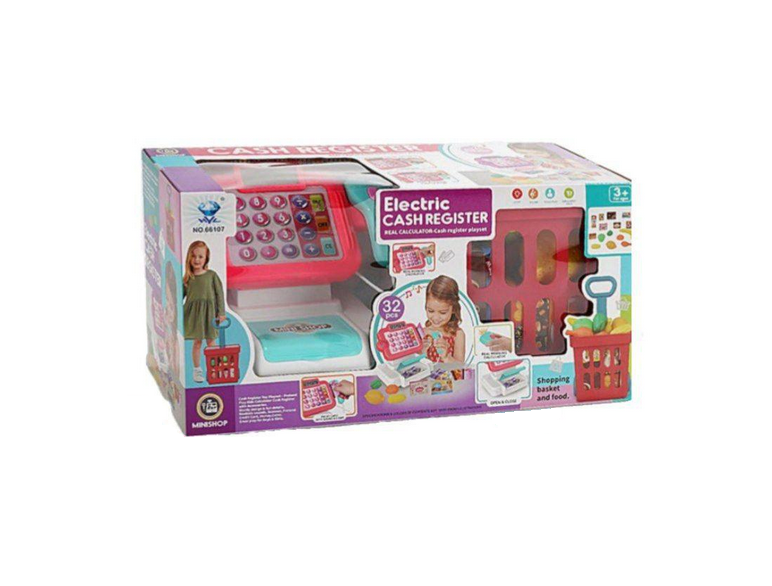 Детский игрушечный кассовый апарат с калькулятором и подсветкой (145543) Детский игрушечный кассовый апарат с калькулятором и подсветкой (145543)