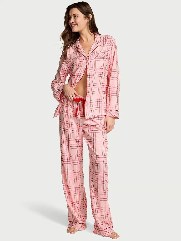 Піжама фланелева Victoria's Secret Flannel Long Pajama Set Short Short M Рожевий (2671343D) Піжама фланелева Victoria's Secret Flannel Long Pajama Set Short Short M Рожевий (2671343D)