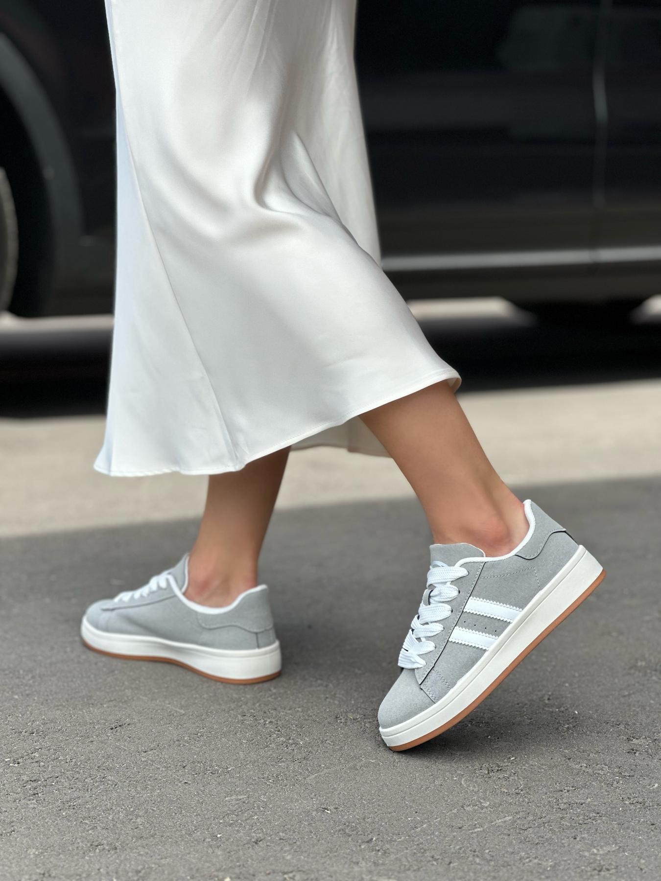 Кеды женские эко-замша р. 41 Серый (10285702) - фото 6