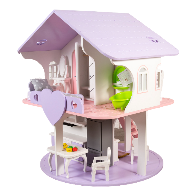 Будиночок для ляльок Лагода з меблями Фіолетовий (a34071ec)