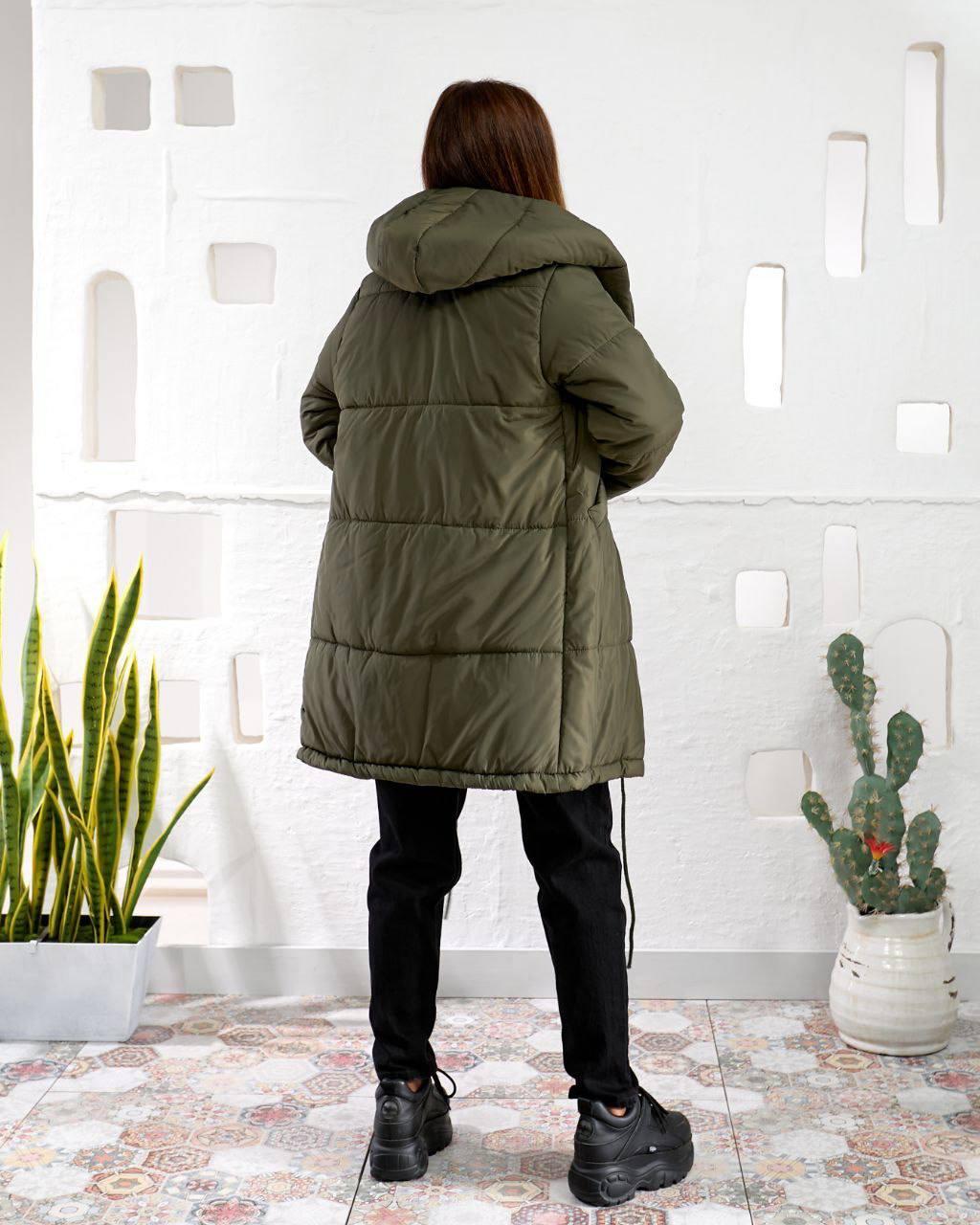 Куртка женская зимняя/демисезонная Зефирка до -15°C L-XL Оливковый (OV-596OL-L-XL) - фото 5 Куртка женская зимняя/демисезонная Зефирка до -15°C L-XL Оливковый (OV-596OL-L-XL) - фото 5