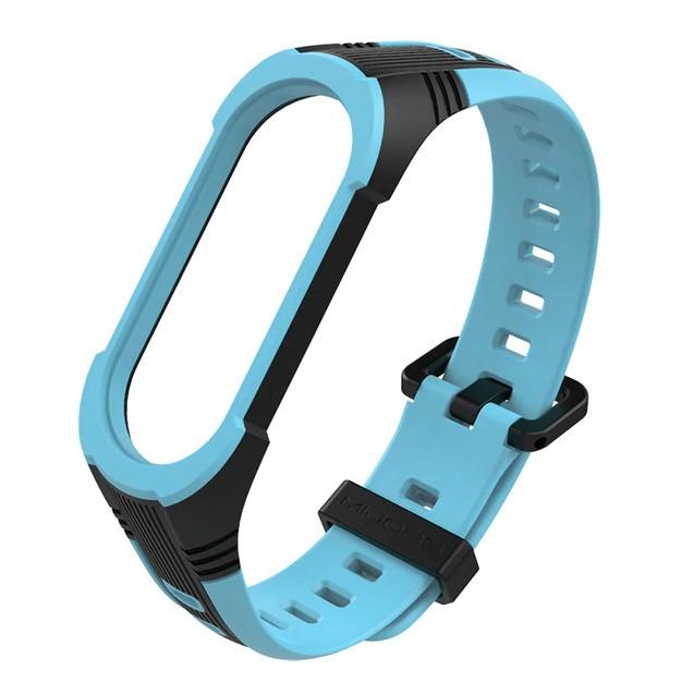 Силиконовый ремешок Primo Mijobs Perfor Classic для фитнес браслета Xiaomi Mi Smart Band 5 Black/Blue (1229900198)