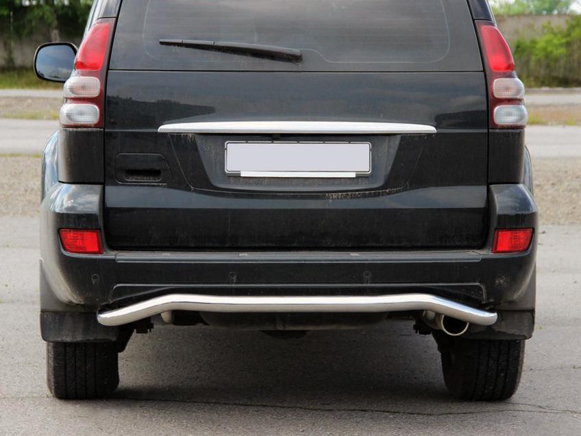 Задняя защита AK008 CAN для Toyota Land Cruiser Prado 120 нержавеющая сталь Хром