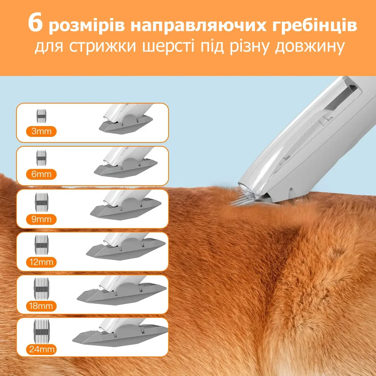 Набір для грумінгу тварин PG100 5в1 (23594268) - фото 5 Набір для грумінгу тварин PG100 5в1 (23594268) - фото 5