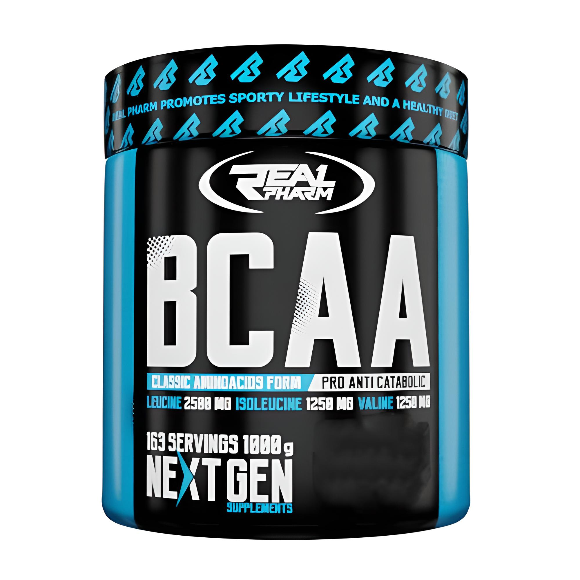 Аминокислота BCAA для спорта Real Pharm BCAA Instant 1000 г 163 порции Lemon