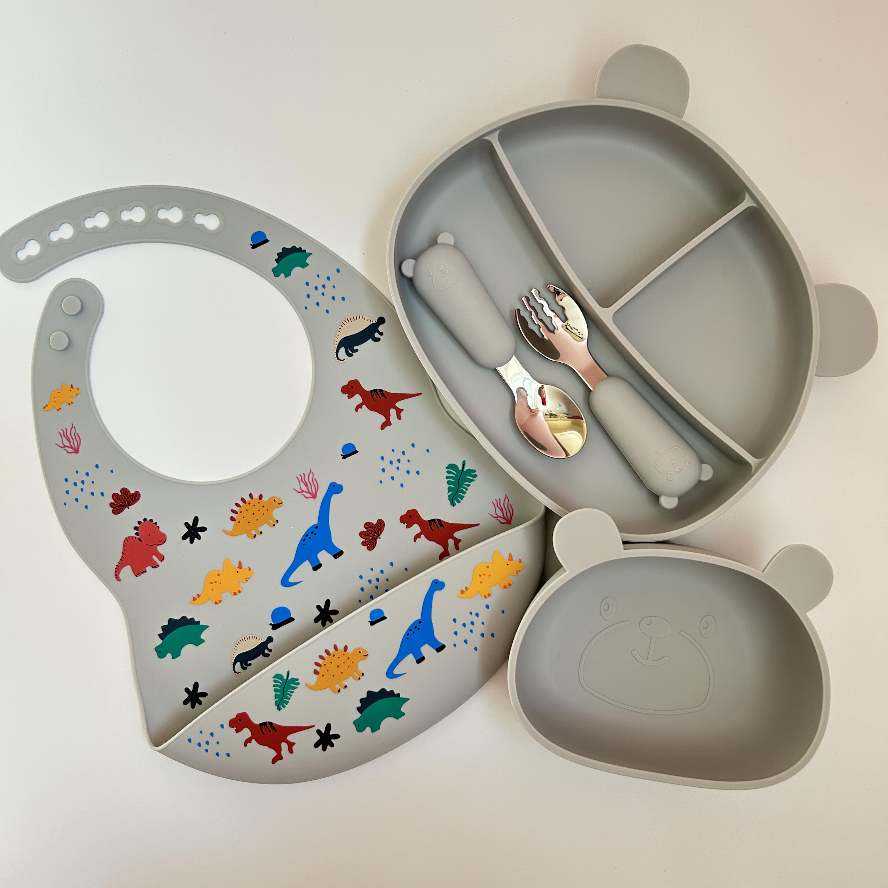 Набор детской посуды Мишки BPR img_e5295 Light grey - фото 1