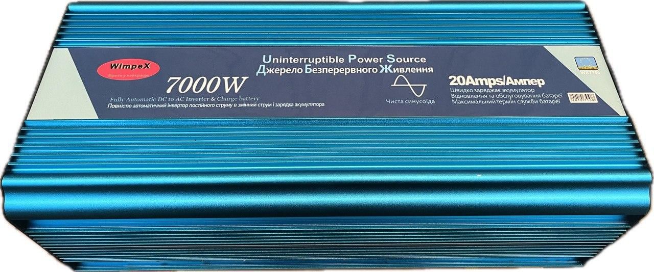 Перетворювач Wimpex WX-7000 із чистою синусоїдою інвертор із зарядкою 12V-220V (2426828999) Перетворювач Wimpex WX-7000 із чистою синусоїдою інвертор із зарядкою 12V-220V (2426828999)