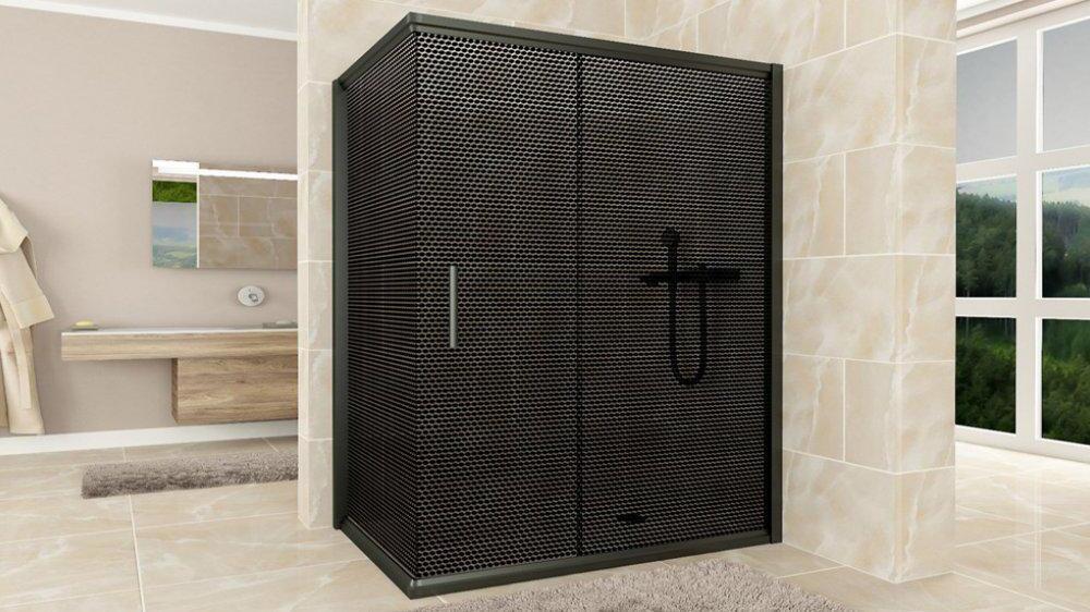 Душевая кабина Aquanil Minnesota тонированная перфорация 130х100х190 см Dark