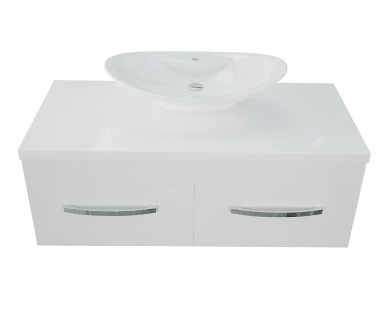 Тумба навесная Snail Венера с умывальником Гармония 1200KM102 Белый (22057)