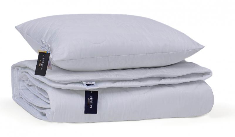 Набор шелковый MirSon №9034 Eco всесезонный Одеяло 155х215 см/подушка средняя 50x70 см Light gray (2200005995808) - фото 2