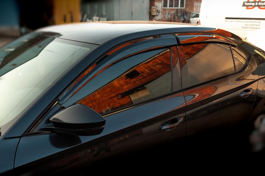 Ветровики SD Sunplex для Skoda Superb 2015-2024 гг. полистирол Черный
