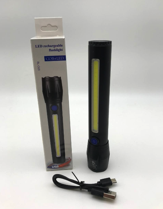 Фонарик аккумуляторный USB 2в1 на 3 режима до 100 м (2727544306)
