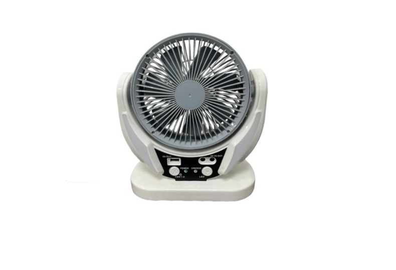 Вентилятор Andowl 4в1 с солнечной панелью/LED-лампами/радио и USB-зарядкой