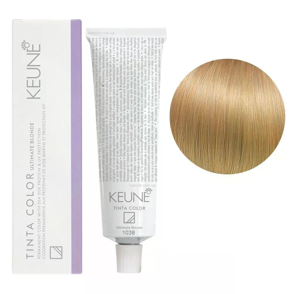 Краска для волос стойкая Keune Tinta Color Ultimate 1038 Hazelnut Blonde 60 мл
