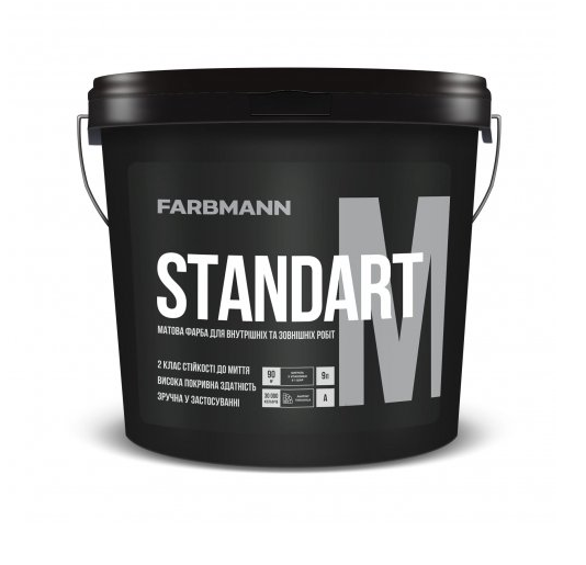 Фарба акрилова Farbmann Standart M 2,7 л В1 Білий (1796779473)