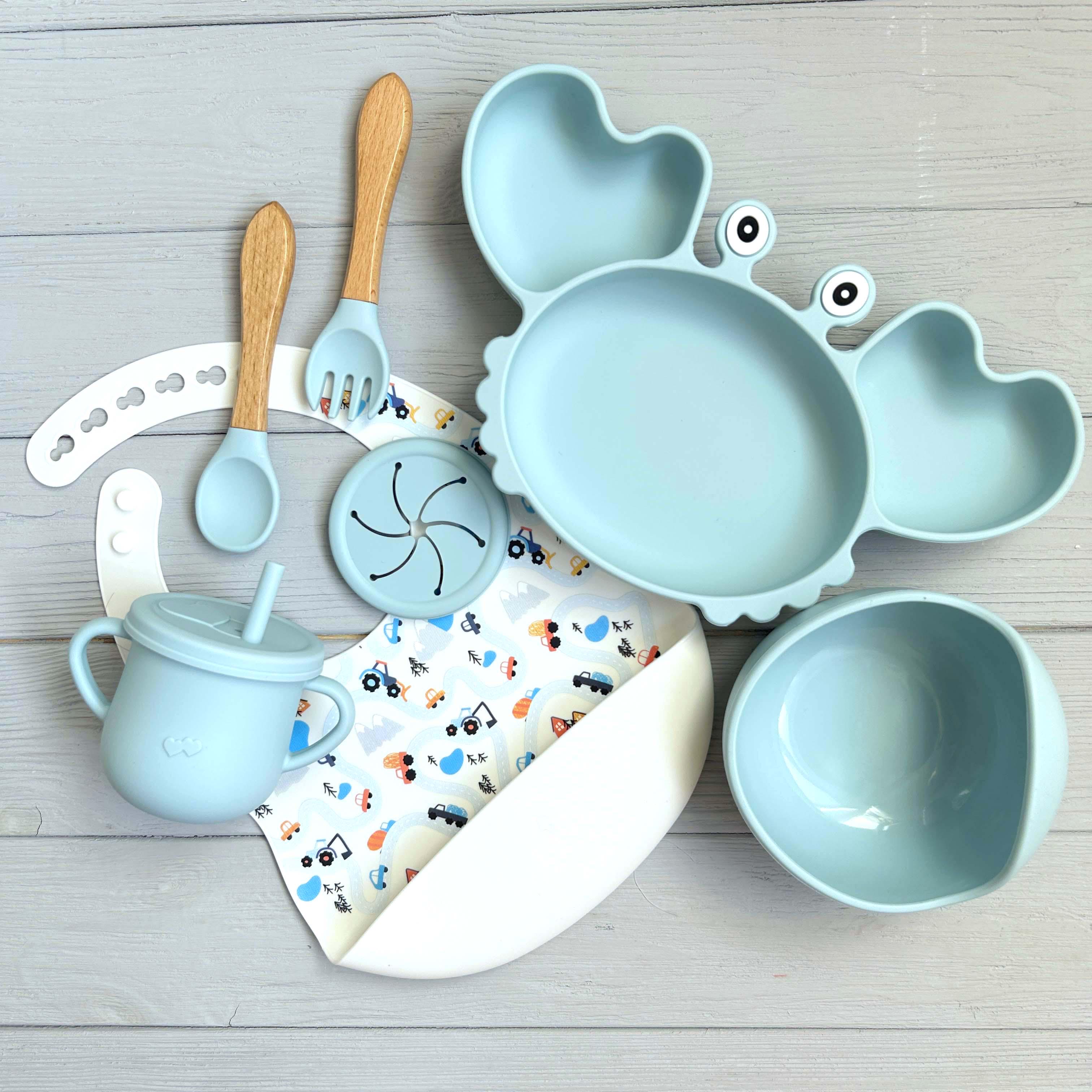 Набор детской посуды Краб img_e0425 Y5 Бирюзовый (65621)
