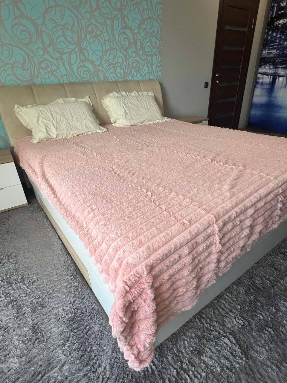 Плед-покривало шиншила євро 200х230 см Рожевий (П4К-mur-shin-sharp-004) - фото 1 Плед-покривало шиншила євро 200х230 см Рожевий (П4К-mur-shin-sharp-004) - фото 1