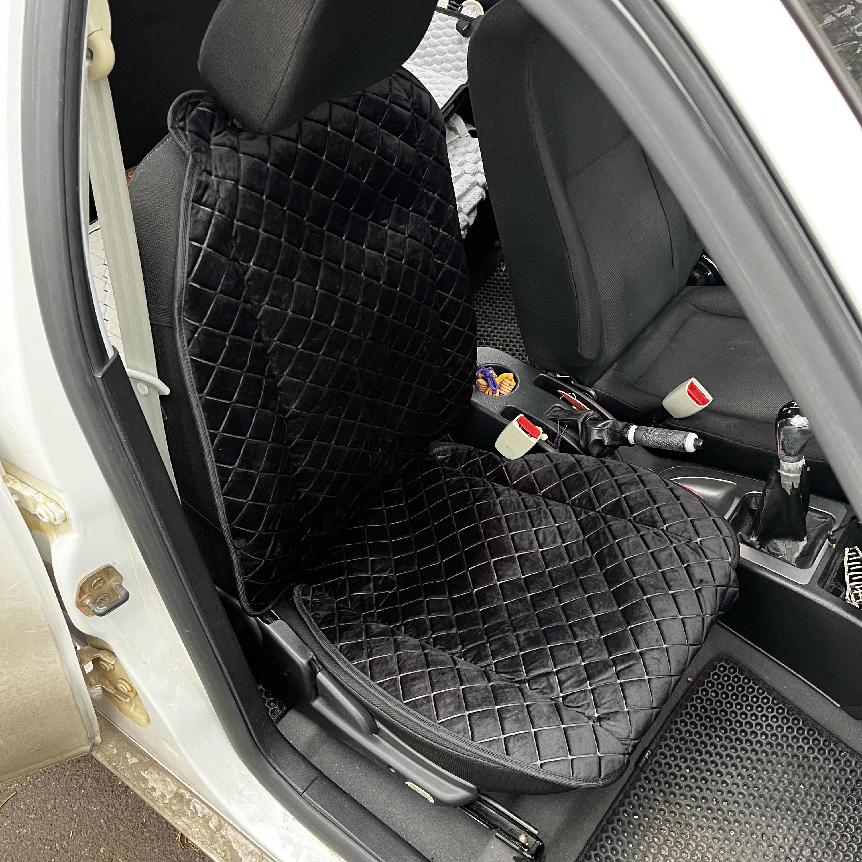 Накидка універсальна на переднє сидіння авто з алькантари 1 шт. Чорний